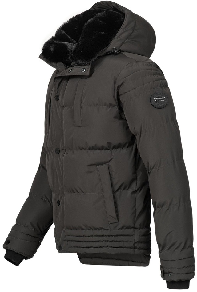 Alessandro Salvarini Winterjacke »ASFabiano« mit warmem Teddyfell und abnehmbarer Kapuze