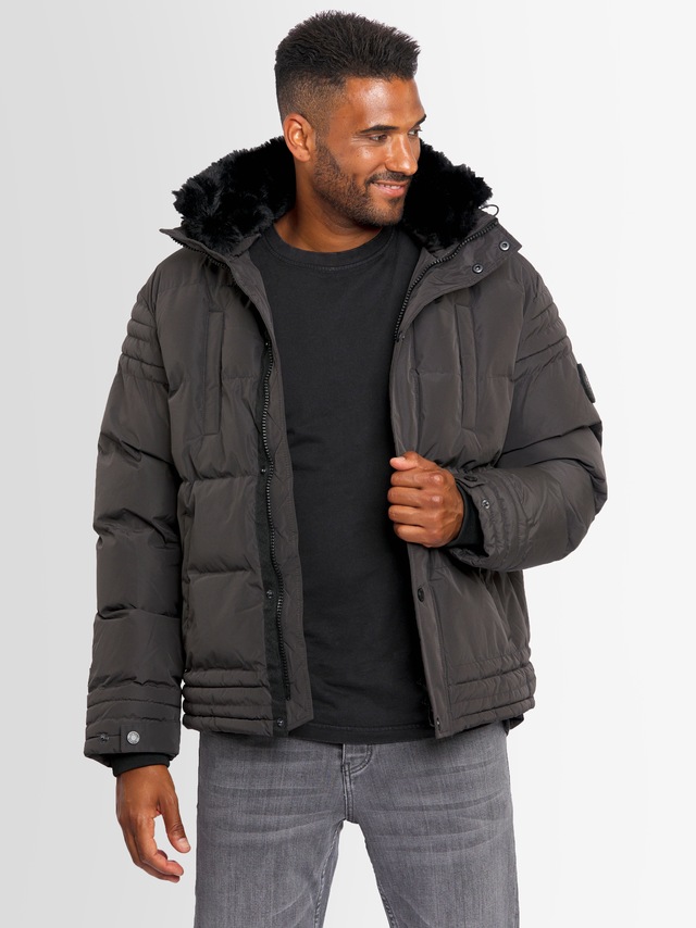 Alessandro Salvarini Winterjacke »ASFabiano« mit warmem Teddyfell und abnehmbarer Kapuze