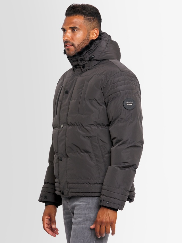 Alessandro Salvarini Winterjacke »ASFabiano« mit warmem Teddyfell und abnehmbarer Kapuze