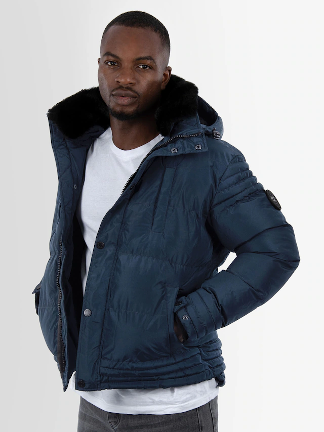 Alessandro Salvarini Winterjacke »ASFabiano« mit warmem Teddyfell und abnehmbarer Kapuze