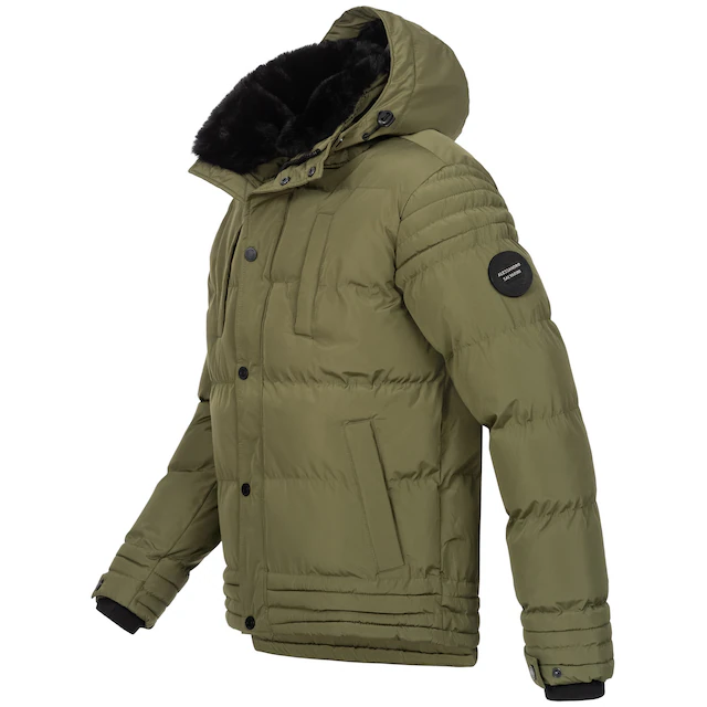 Alessandro Salvarini Winterjacke »ASFabiano« mit warmem Teddyfell und abnehmbarer Kapuze