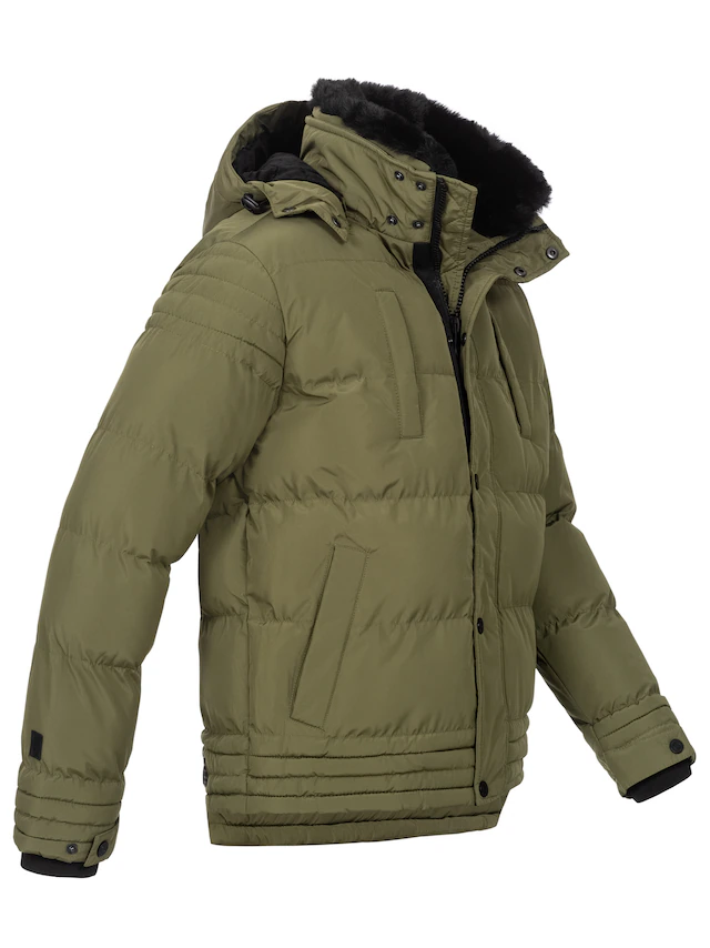 Alessandro Salvarini Winterjacke »ASFabiano« mit warmem Teddyfell und abnehmbarer Kapuze