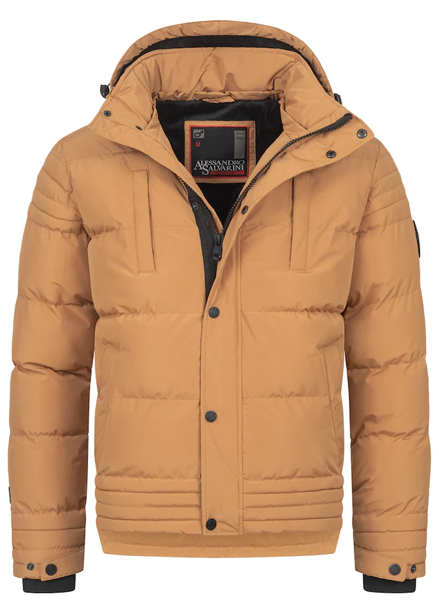 Alessandro Salvarini Winterjacke »ASFabiano« mit warmem Teddyfell und abnehmbarer Kapuze
