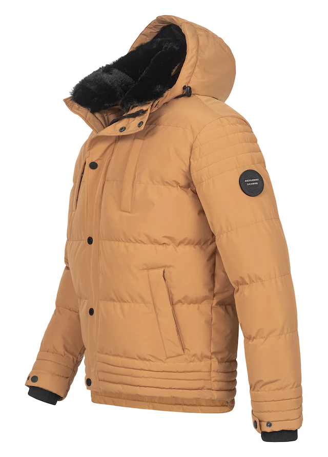 Alessandro Salvarini Winterjacke »ASFabiano« mit warmem Teddyfell und abnehmbarer Kapuze