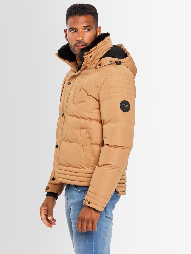 Alessandro Salvarini Winterjacke »ASFabiano« mit warmem Teddyfell und abnehmbarer Kapuze