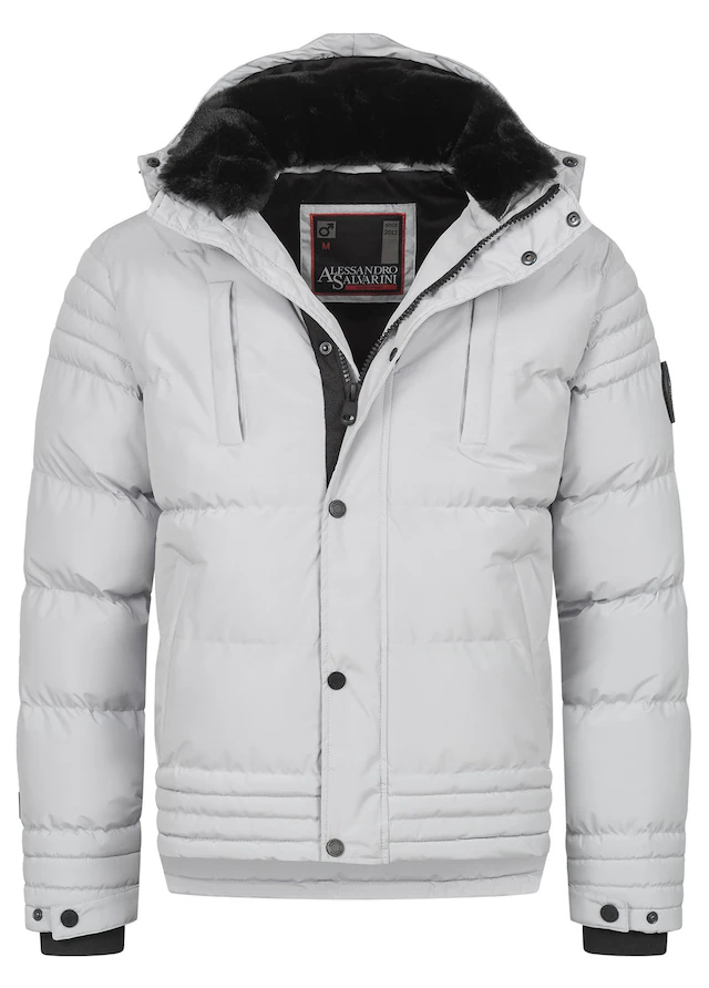 Alessandro Salvarini Winterjacke »ASFabiano« mit warmem Teddyfell und abnehmbarer Kapuze