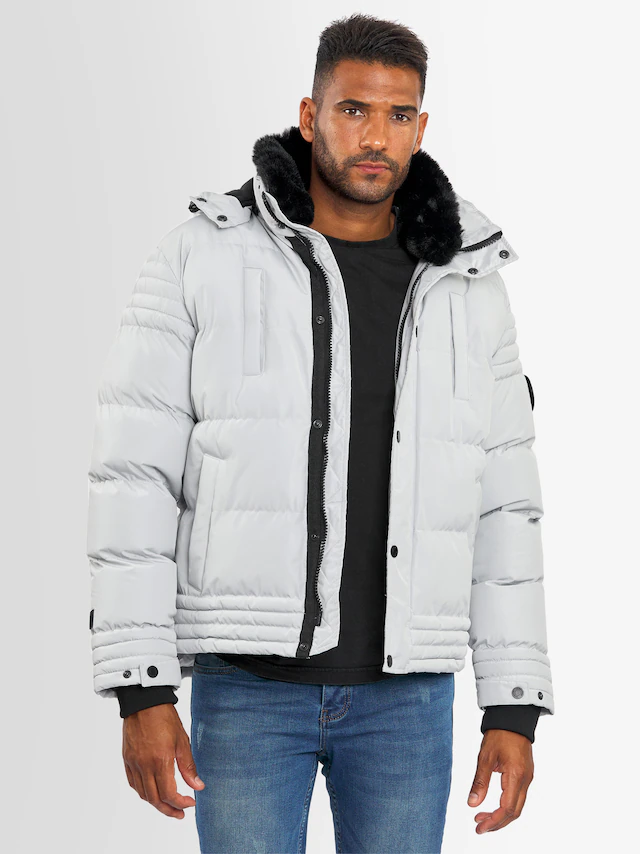 Alessandro Salvarini Winterjacke »ASFabiano« mit warmem Teddyfell und abnehmbarer Kapuze