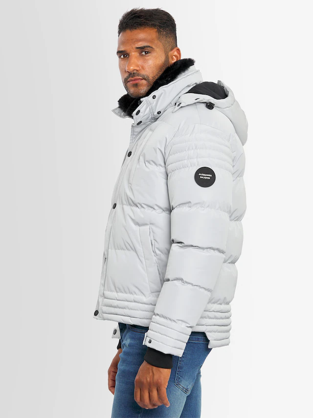 Alessandro Salvarini Winterjacke »ASFabiano« mit warmem Teddyfell und abnehmbarer Kapuze
