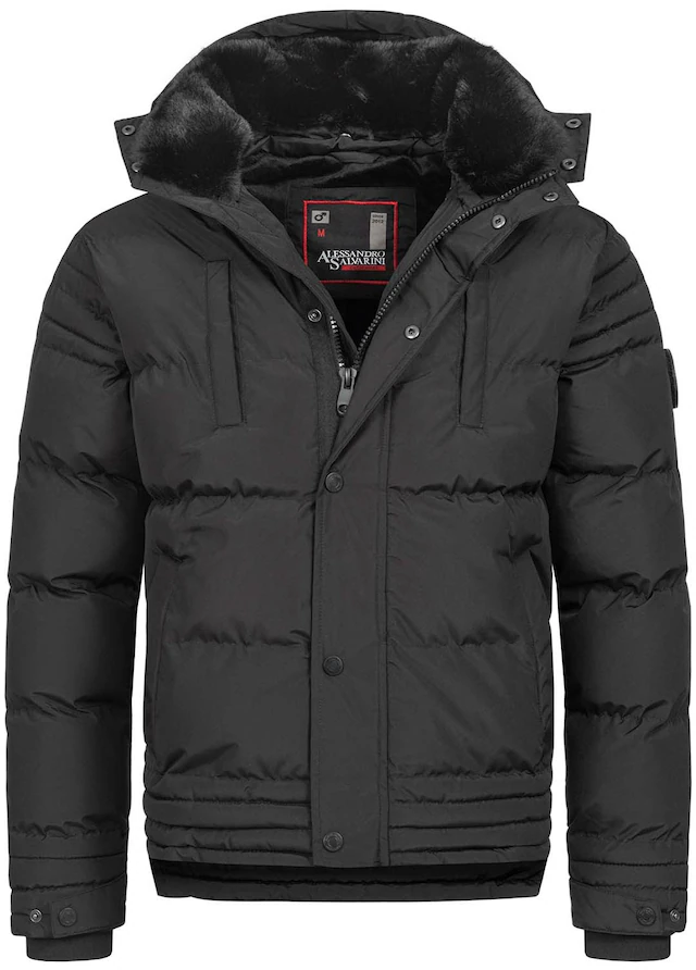 Alessandro Salvarini Winterjacke »ASFabiano« mit warmem Teddyfell und abnehmbarer Kapuze