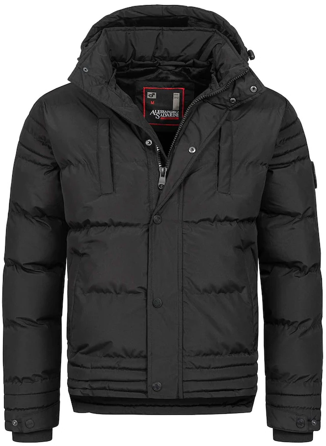 Alessandro Salvarini Winterjacke »ASFabiano« mit warmem Teddyfell und abnehmbarer Kapuze