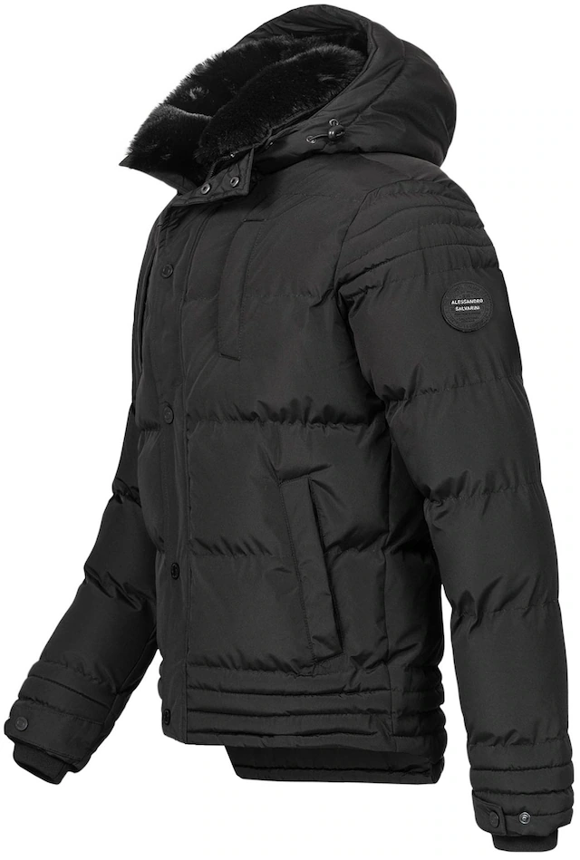 Alessandro Salvarini Winterjacke »ASFabiano« mit warmem Teddyfell und abnehmbarer Kapuze