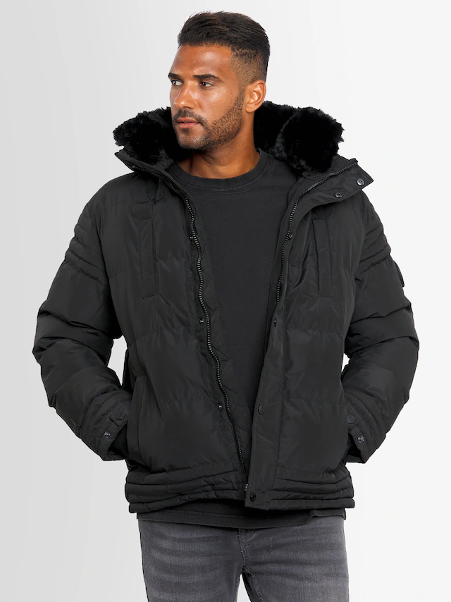Alessandro Salvarini Winterjacke »ASFabiano« mit warmem Teddyfell und abnehmbarer Kapuze