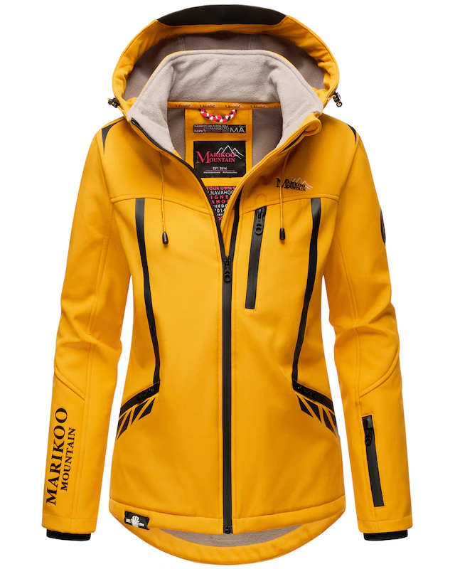 Marikoo Softshelljacke »Mount-Cho-Oyu« mit abnehmbarer Kapuze
