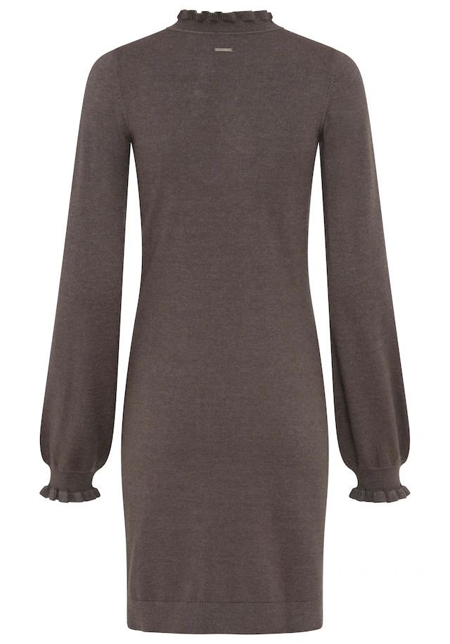 Laura Scott Strickkleid aus Viskosemischung mit femininem Rüschendetail