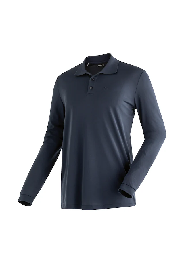 Maier Sports Langarm-Poloshirt »Ulrich L/S« Herren Polo langarm, leichtes Funktionsshirt, Langarmshirt, Reg. Fit