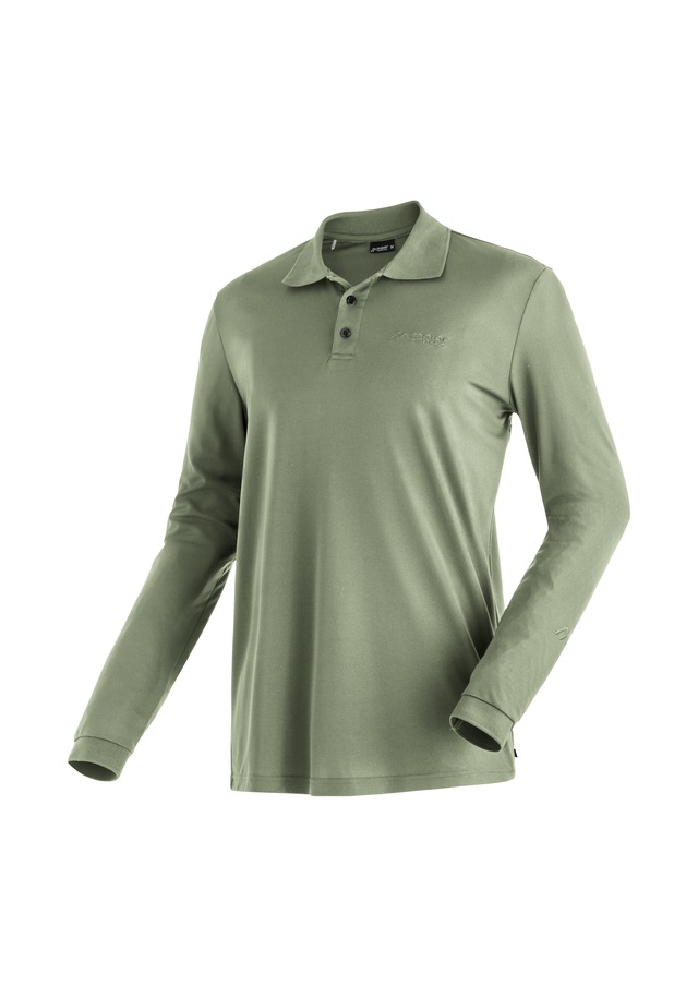 Maier Sports Langarm-Poloshirt »Ulrich L/S« Herren Polo langarm, leichtes Funktionsshirt, Langarmshirt, Reg. Fit