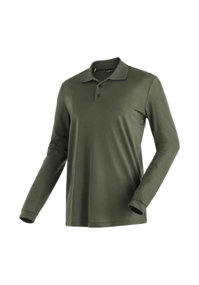 Maier Sports Langarm-Poloshirt »Ulrich L/S« Herren Polo langarm, leichtes Funktionsshirt, Langarmshirt, Reg. Fit