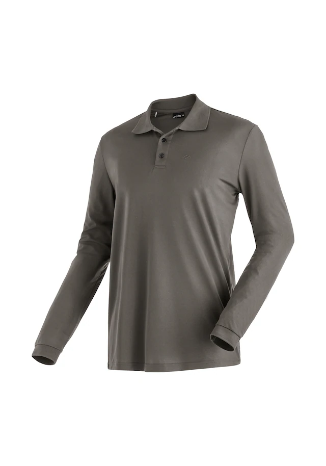 Maier Sports Langarm-Poloshirt »Ulrich L/S« Herren Polo langarm, leichtes Funktionsshirt, Langarmshirt, Reg. Fit