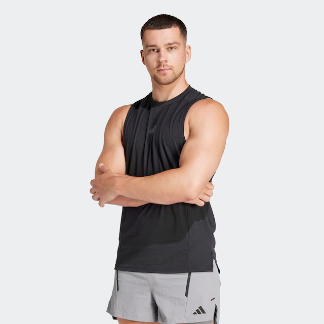 adidas Performance Tanktop »DESIGNED FOR TRAINING WORKOUT« mit Rundhalsausschnitt, ohne Verschluss, sportlicher Schnitt