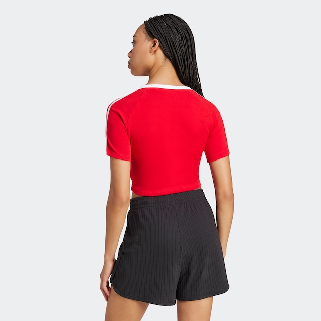 adidas Originals T-Shirt »3-STREIFEN BABY« sportlicher Stil, cropped, mit drei Streifen, aus Baumwollmix