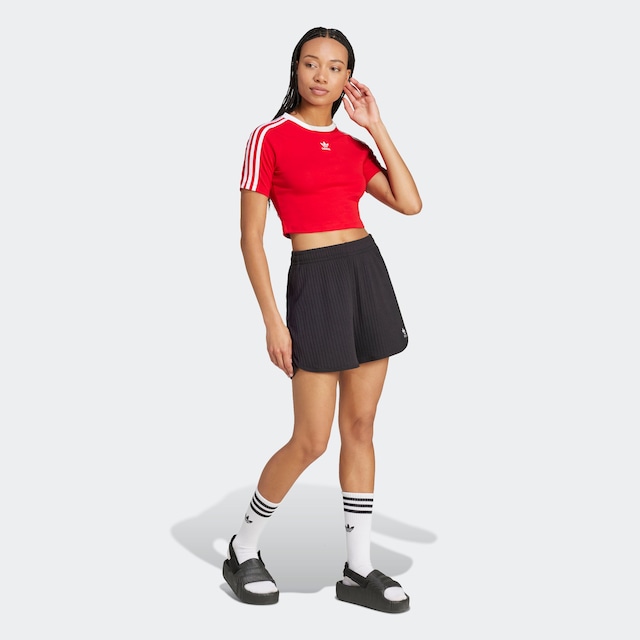 adidas Originals T-Shirt »3-STREIFEN BABY« sportlicher Stil, cropped, mit drei Streifen, aus Baumwollmix