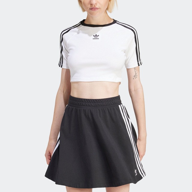 adidas Originals T-Shirt »3-STREIFEN BABY« sportlicher Stil, cropped, mit drei Streifen, aus Baumwollmix