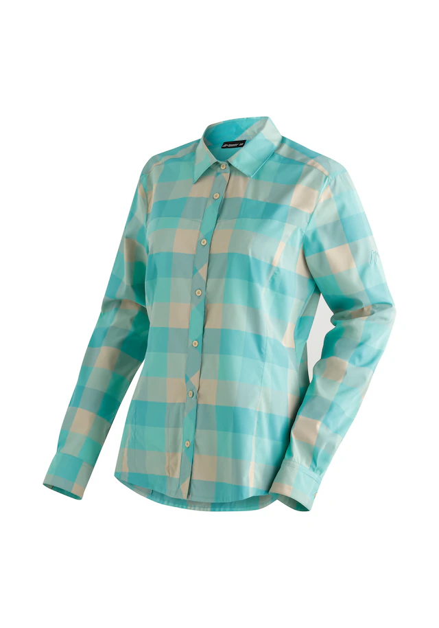 Maier Sports Funktionsbluse »Kendra L/S W« Damen Bluse, leichte Langarmbluse, Blusen-Shirt, Karobluse, Reg Fit