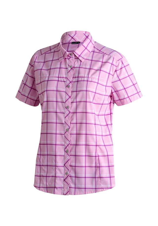 Maier Sports Funktionsbluse »Kendra S/S W« Damen Bluse, leichte Kurzarmbluse, Blusen-Shirt, Karobluse, Reg Fit