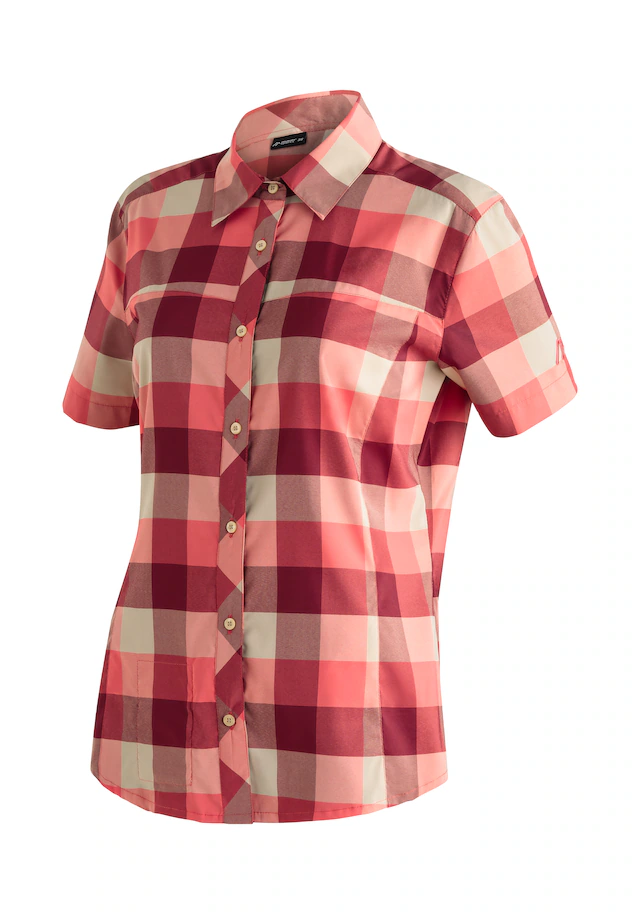 Maier Sports Funktionsbluse »Kendra S/S W« Damen Bluse, leichte Kurzarmbluse, Blusen-Shirt, Karobluse, Reg Fit