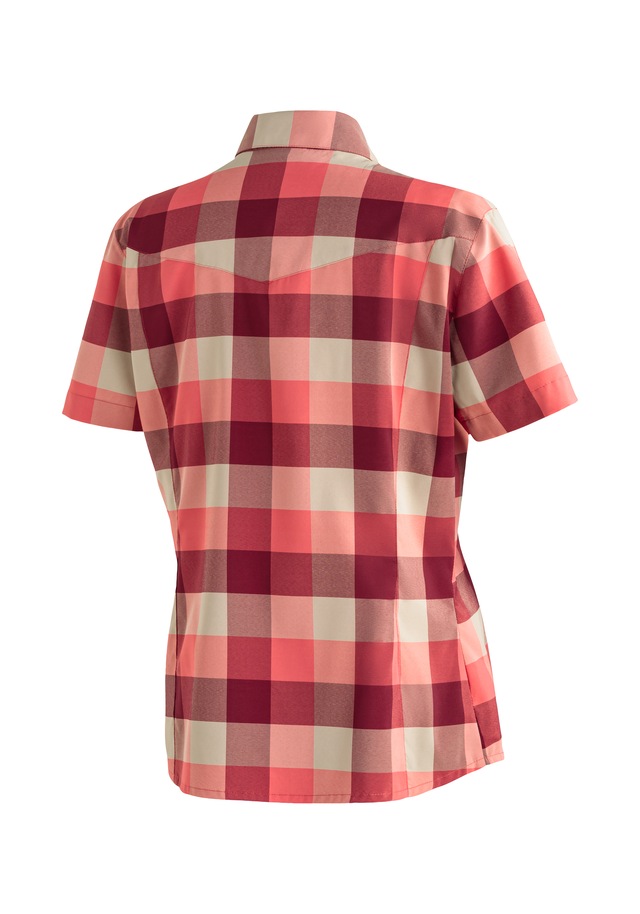 Maier Sports Funktionsbluse »Kendra S/S W« Damen Bluse, leichte Kurzarmbluse, Blusen-Shirt, Karobluse, Reg Fit