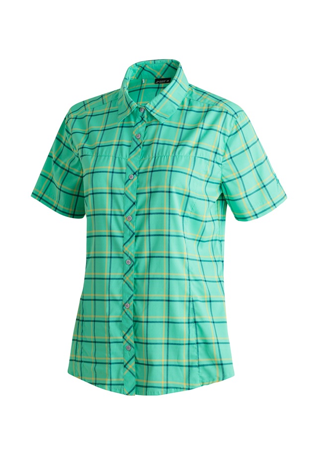Maier Sports Funktionsbluse »Kendra S/S W« Damen Bluse, leichte Kurzarmbluse, Blusen-Shirt, Karobluse, Reg Fit