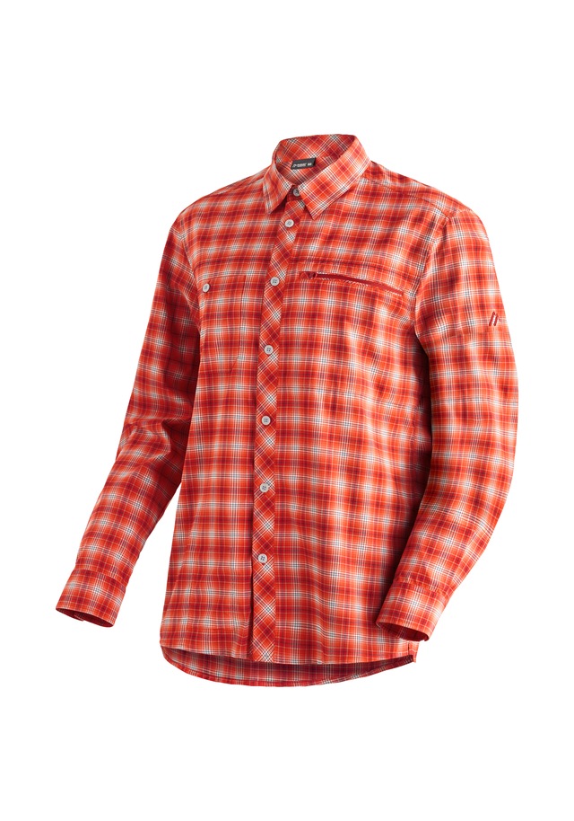 Maier Sports Funktionshemd »Kasen L/S M« Herren Hemd langarm, karriertes Freizeithemd, Langarmhemd, Regular Fit