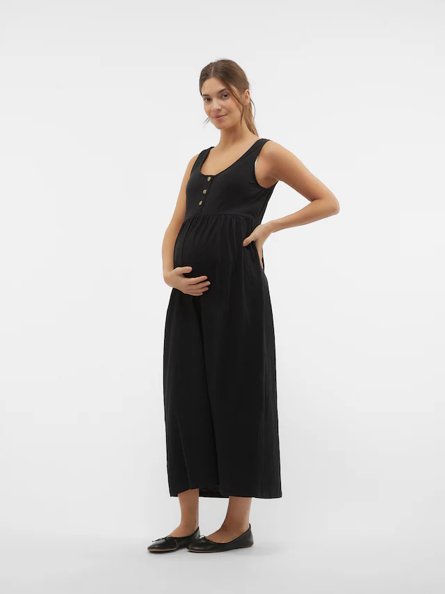 Mamalicious Trägerkleid »MLEVI LIA SL JRS ANKLE DRESS 2F NOOS« Sommerkleid