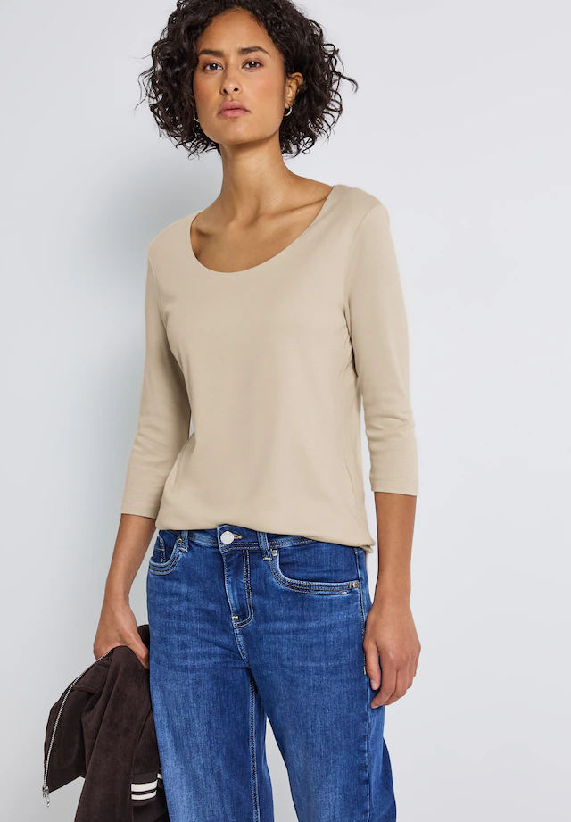 STREET ONE 3/4-Arm-Shirt mit Rundhalsausschnitt