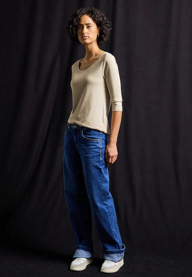 STREET ONE 3/4-Arm-Shirt »Style Pania« im Basic-Style, mit Rundhals
