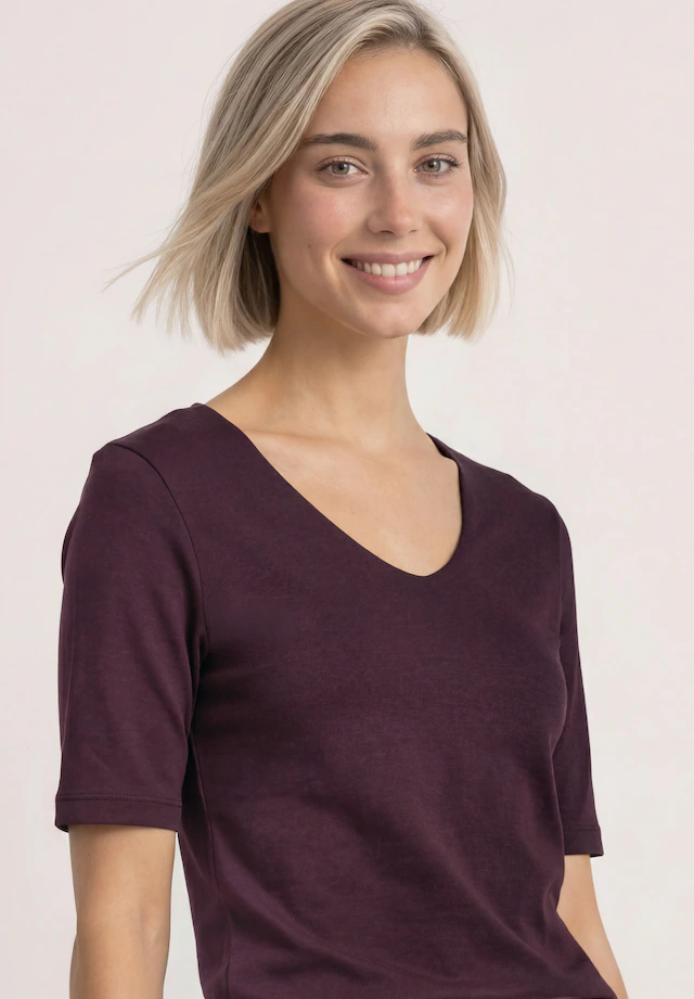 STREET ONE Kurzarmshirt »Style Palmira« mit tiefem Rundhalsausschnitt