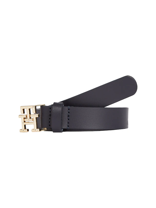 Tommy Hilfiger Ledergürtel »TH LOGO 2,5 cm breit« mit Monogramm-Schließe