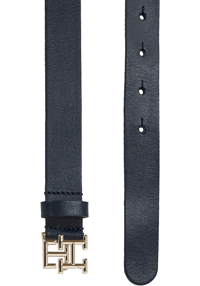 Tommy Hilfiger Ledergürtel »TH LOGO 2,5 cm breit« mit Monogramm-Schließe