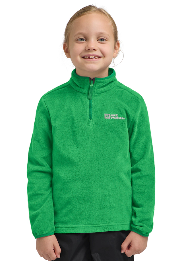 Jack Wolfskin Stehkragenpullover »TAUNUS HALFZIP K« mit hohem Stehkragen, aus Fleece-Material