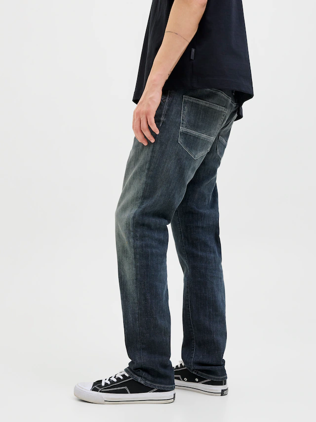 Jack & Jones Slim-fit-Jeans »JJIGLENN – Jeans mit Stretch, niedriger Leibhöhe und Taschen« Baumwollmischung, slim fit