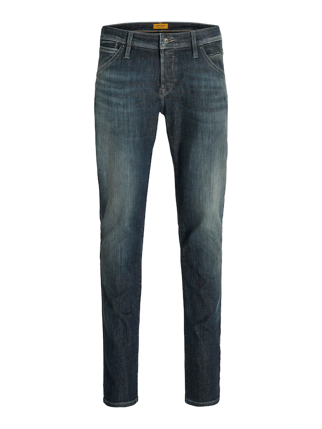 Jack & Jones Slim-fit-Jeans »JJIGLENN – Jeans mit Stretch, niedriger Leibhöhe und Taschen« Baumwollmischung, slim fit
