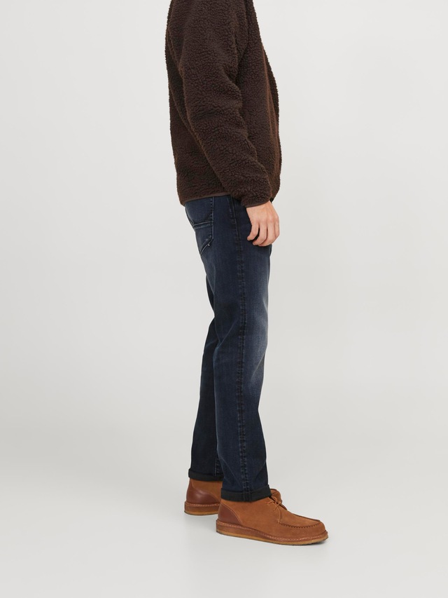 Jack & Jones Slim-fit-Jeans »JJIGLENN – Jeans mit Stretch, niedriger Leibhöhe und Taschen« Baumwollmischung, slim fit