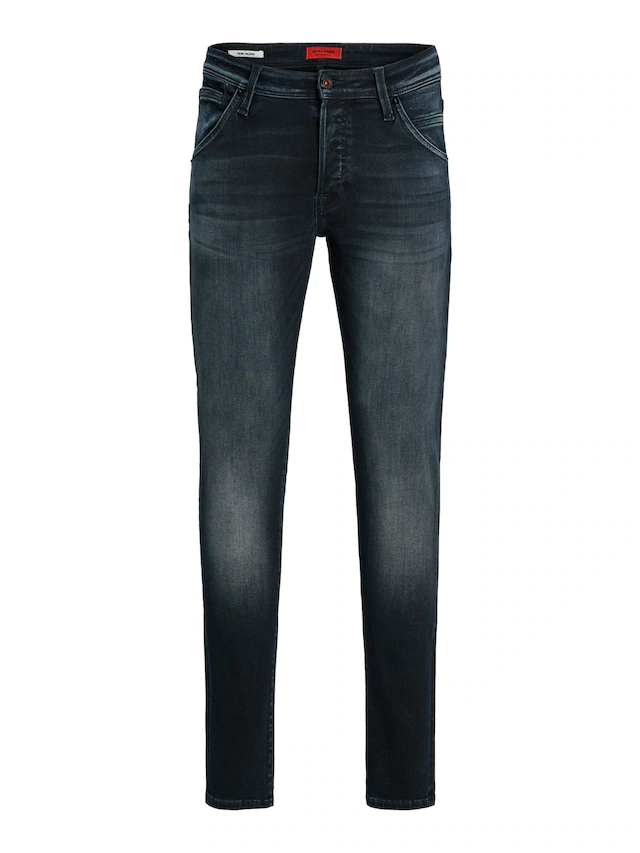 Jack & Jones Slim-fit-Jeans »JJIGLENN – Jeans mit Stretch, niedriger Leibhöhe und Taschen« Baumwollmischung, slim fit