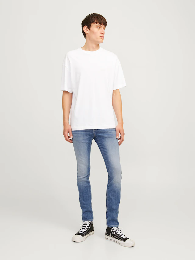 Jack & Jones Slim-fit-Jeans »JJIGLENN – Jeans mit Stretch, niedriger Leibhöhe und Taschen« Baumwollmischung, slim fit