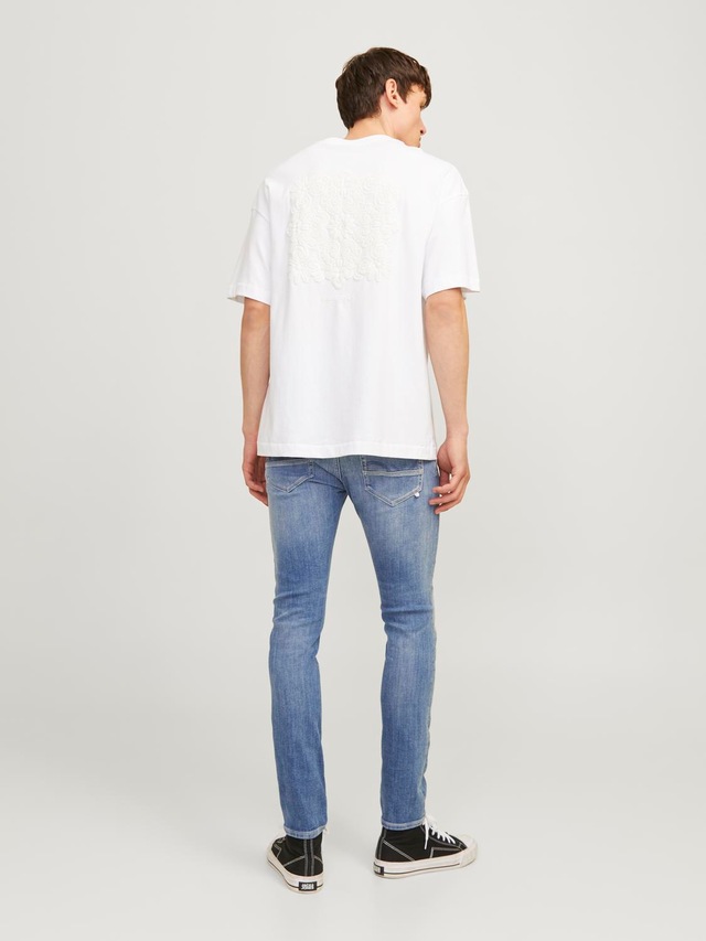 Jack & Jones Slim-fit-Jeans »JJIGLENN – Jeans mit Stretch, niedriger Leibhöhe und Taschen« Baumwollmischung, slim fit