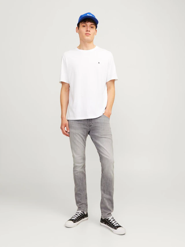 Jack & Jones Slim-fit-Jeans »JJIGLENN – Jeans mit Stretch, niedriger Leibhöhe und Taschen« Baumwollmischung, slim fit
