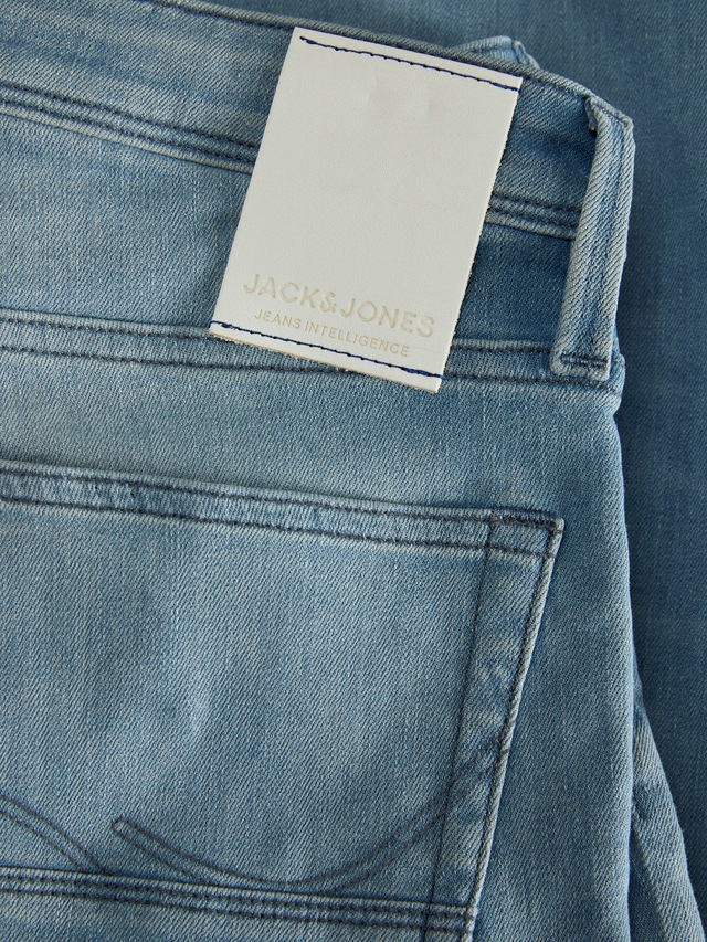 Jack & Jones Slim-fit-Jeans »JJIGLENN – Jeans mit Stretch, niedriger Leibhöhe und Taschen« Baumwollmischung, slim fit