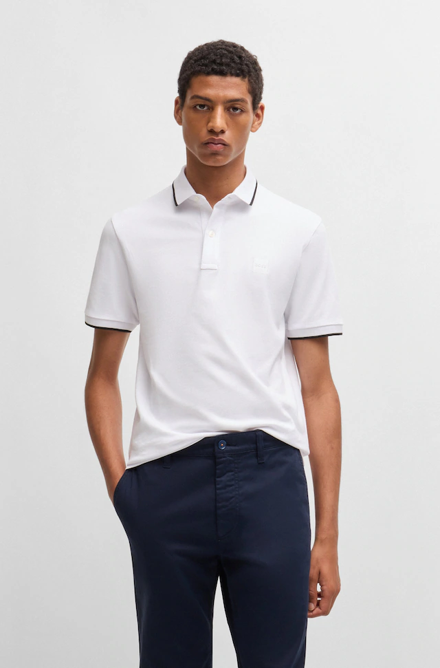 BOSS ORANGE Poloshirt »Passertip« mit BOSS Logo-Badge