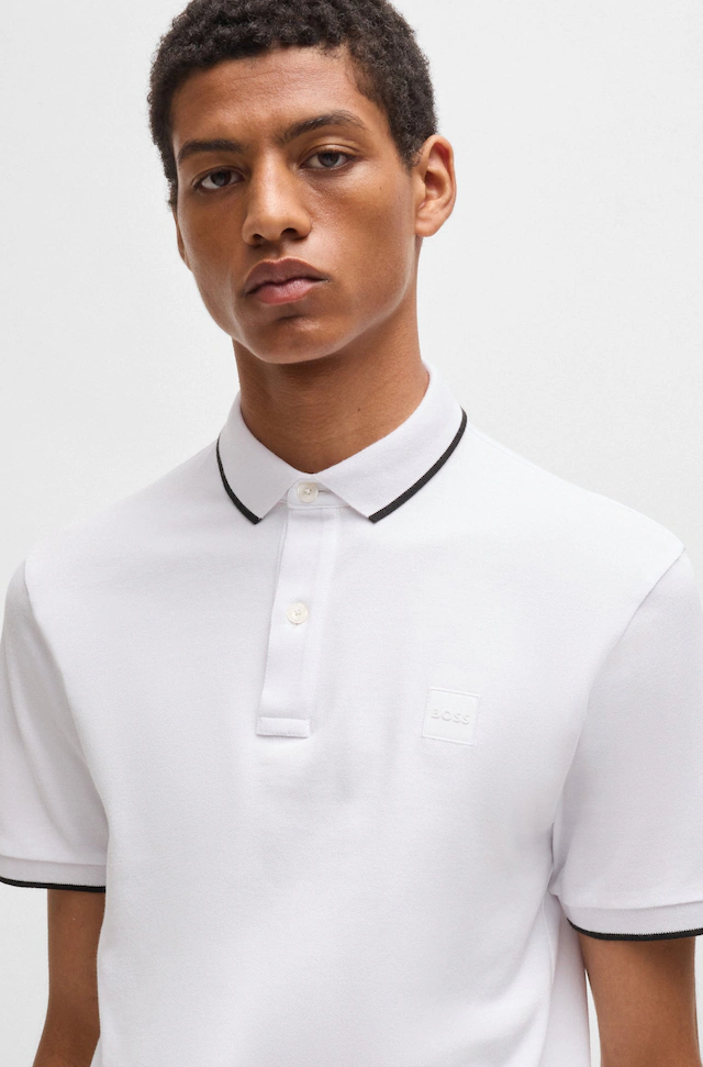 BOSS ORANGE Poloshirt »Passertip« mit BOSS Logo-Badge