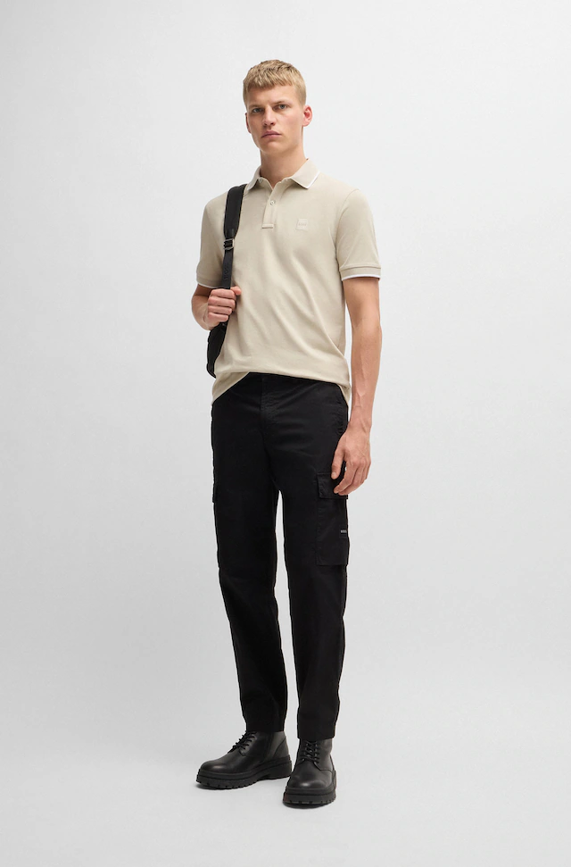 BOSS ORANGE Poloshirt »Passertip« mit BOSS Logo-Badge